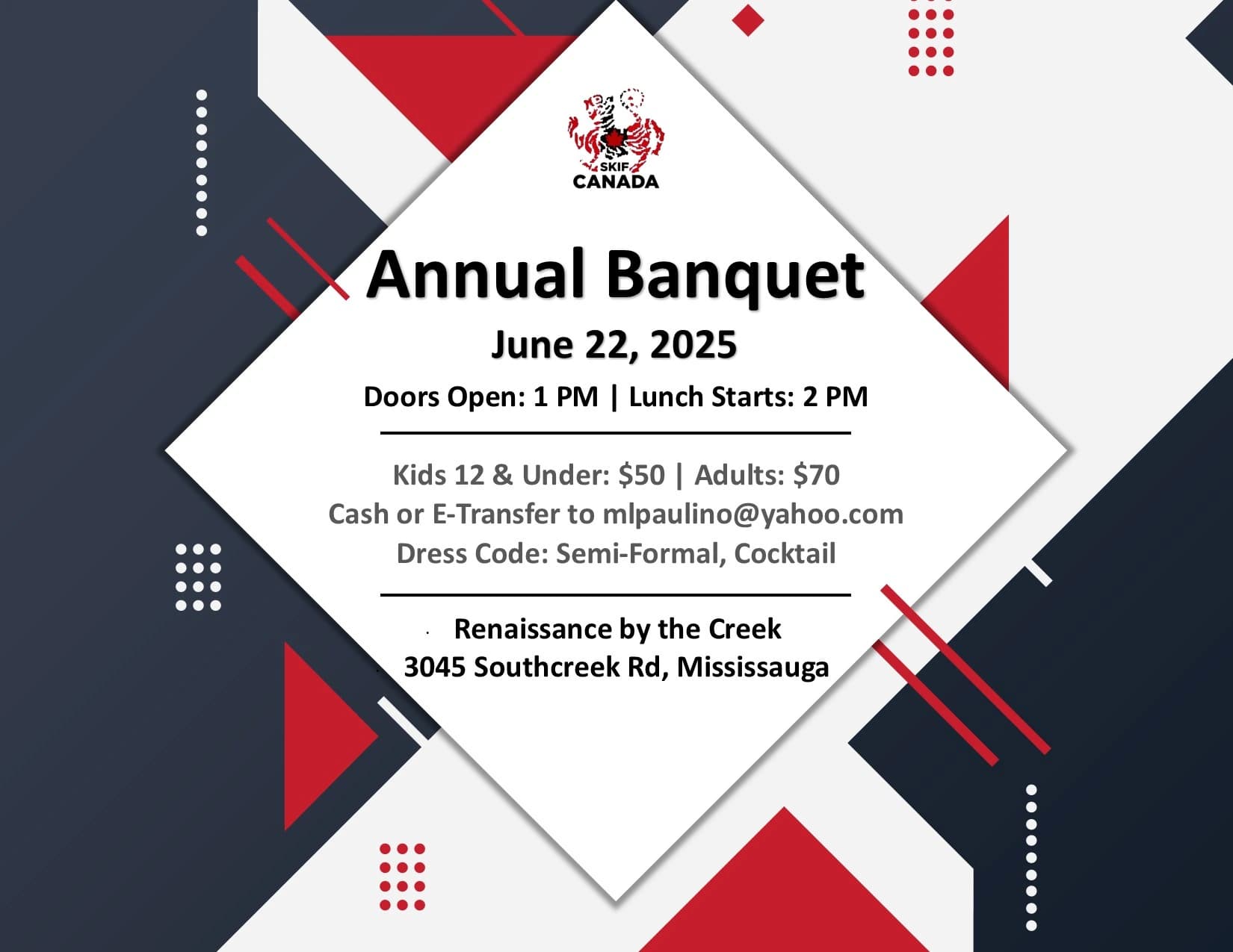 SKIF Karate Canada Annual Banquet 2025